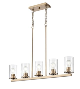 Millennium - 2725-MG - Five Light Chandelier - Verlana - Modern Gold