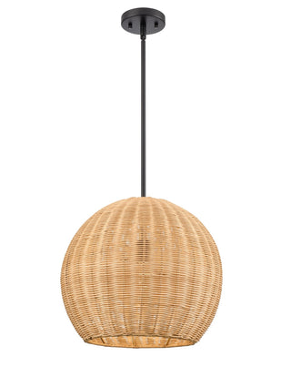 Millennium - 9028-NAT - One Light Pendant - Elise - Matte Black