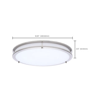 Glamour LED Flush Mount in Brushed Nickel