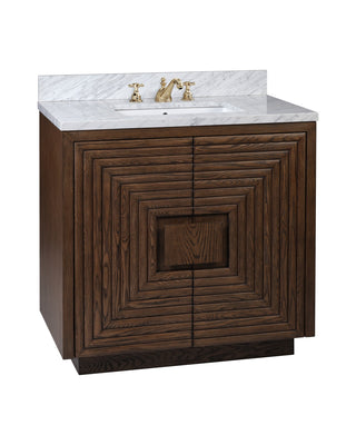 Currey and Company - 3800-0012 - 36" Vanity with Rectangular Undermount Sink - Morombe - Cocoa/White