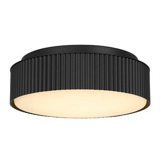 Alteck - AFM0064-5CCT-W-BK - LED Flush Mount - CHANNEL - Sand Black