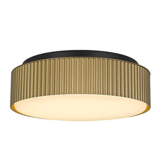 Alteck - AFM0064-5CCT-W-BK/PB - LED Flush Mount - CHANNEL - Sand Black