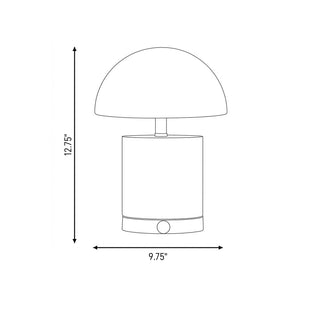 Cora LED Table Lamp in Brass