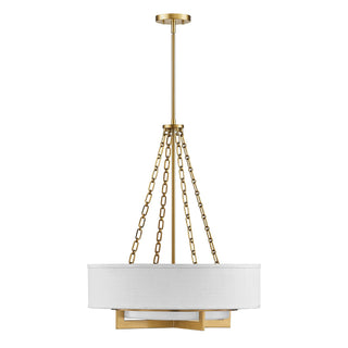 Savoy House - 7-4999-4-322 - Four Light Pendant - Brentwood - Warm Brass