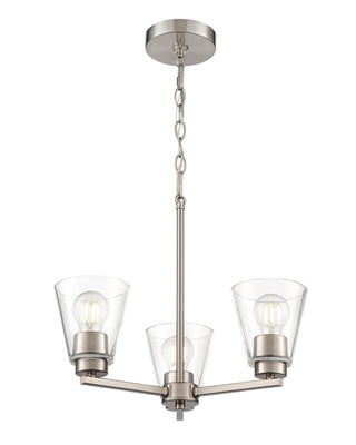 Millennium - 64103-BN - Three Light Chandelier - Strayhan - Brushed Nickel