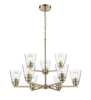 Millennium - 64109-MG - Nine Light Chandelier - Strayhan - Modern Gold