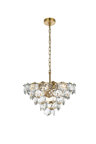 Elegant Lighting - 1050D20SG - Eight Light Chandelier - Adaline - Satin Gold and Clear