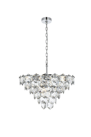 Elegant Lighting - 1050D24C - 11 Light Chandelier - Adaline - Chrome and Clear