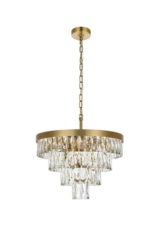 Elegant Lighting - 1060D20SG - Ten Light Chandelier - Josephine - Satin Gold and Clear