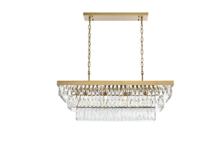 Elegant Lighting - 1060G36SG - 12 Light Chandelier - Josephine - Satin Gold and Clear