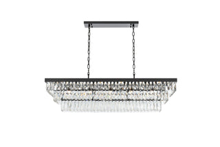 Elegant Lighting - 1060G48BK - 17 Light Chandelier - Josephine - Black and Clear