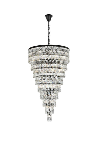 Elegant Lighting - 1060SR41BK - 61 Light Chandelier - Josephine - Black and Clear