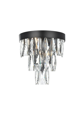 Elegant Lighting - 1060W10BK - Two Light Wall Sconce - Josephine - Black and Clear