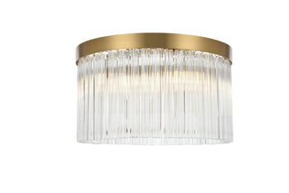 Elegant Lighting - 1070F16SG - Four Light Flush Mount - Harlow - Satin Gold and Clear