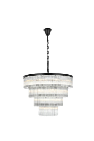 Elegant Lighting - 1070G40BK - 28 Light Chandelier - Harlow - Black and Clear