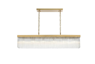 Elegant Lighting - 1070G49SG - Six Light Chandelier - Harlow - Satin Gold and Clear