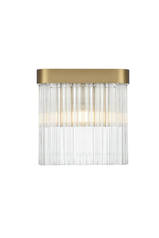 Elegant Lighting - 1070W9SG - One Light Wall Sconce - Harlow - Satin Gold and Clear