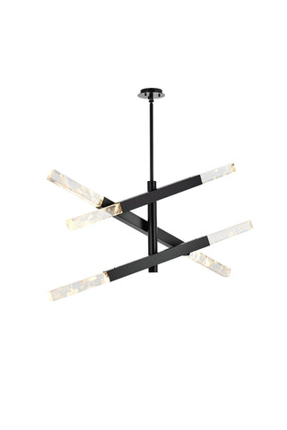Elegant Lighting - 2085L3BK - Six Light Pendant - Ari - Black and Clear