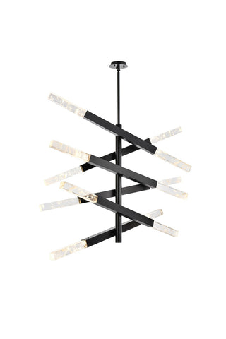 Elegant Lighting - 2085L6BK - 12 Light Pendant - Ari - Black and Clear