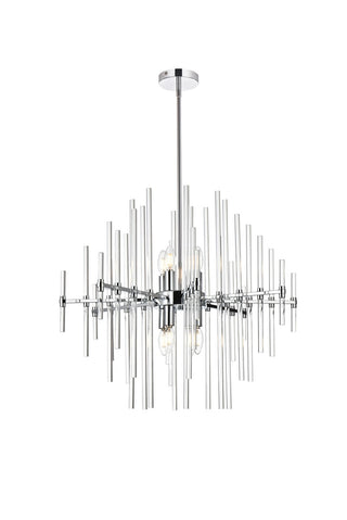 Elegant Lighting - 2502D27C - Eight Light Pendant - Sienna - chrome