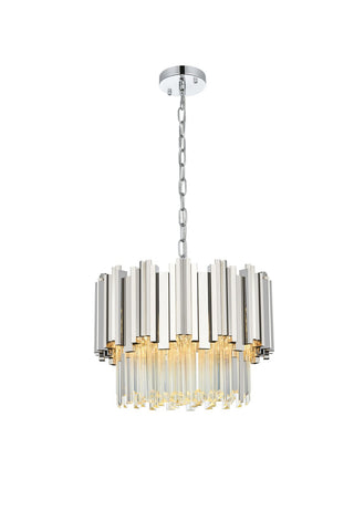 Elegant Lighting - 3400D16C - Four Light Chandelier - Willow - Chrome and Clear