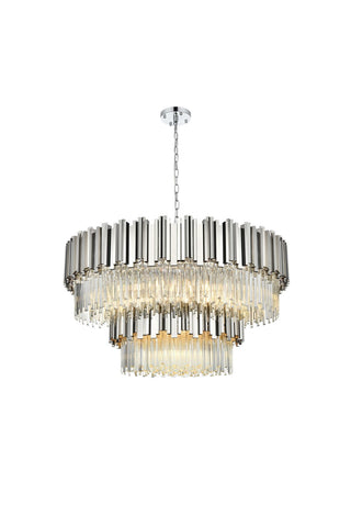 Elegant Lighting - 3400G40C - 16 Light Chandelier - Willow - Chrome and Clear