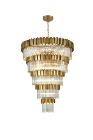 Elegant Lighting - 3400GR59SG - 43 Light Chandelier - Willow - Satin Gold and Clear