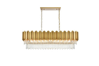 Elegant Lighting - 3401G47SG - 12 Light Chandelier - Willow - Satin Gold and Clear