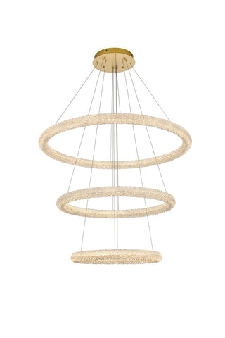Elegant Lighting - 3800G41LSG - LED Chandelier - Bowen - Satin Gold