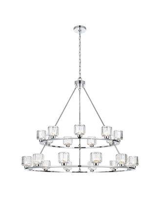Elegant Lighting - 5100L248C - 21 Light Chandelier - Cadence - Chrome and Clear