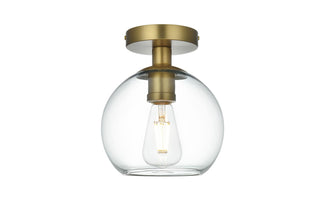 Elegant Lighting - LD2204SG - One Light Flush Mount - Baxter - Satin Gold and Clear