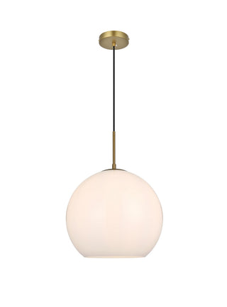 Elegant Lighting - LD2217SG - One Light Pendant - Baxter - Satin Gold and Frosted white