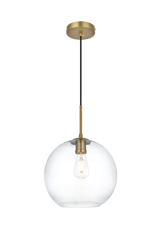Elegant Lighting - LD2224SG - One Light Pendant - Baxter - Satin Gold and Clear