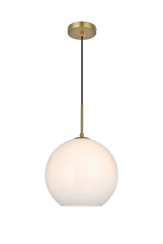 Elegant Lighting - LD2225SG - One Light Pendant - Baxter - Satin Gold and Frosted white