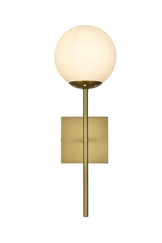 Elegant Lighting - LD2360SG - One Light Wall Sconce - Neri - Satin Gold and White