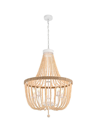 Elegant Lighting - LD306D24BG - Five Light Pendant - Jolie - Beige