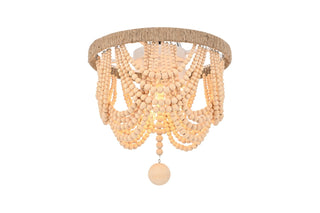 Elegant Lighting - LD306F12BG - Three Light Flush Mount - Jolie - Beige