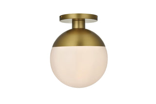 Elegant Lighting - LD6056SG - One Light Flush Mount - Eclipse - Satin Gold and Frosted white