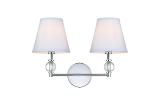 Elegant Lighting - LD7022W15C - Two Light Wall Sconce - Bethany - Chrome and White