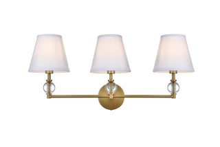 Elegant Lighting - LD7023W24SG - Three Light Wall Sconce - Bethany - Satin Gold and White