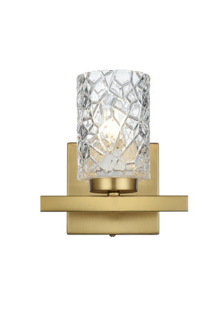 Elegant Lighting - LD7025W7SG - One Light Wall Sconce - Cassie - Satin Gold and Clear