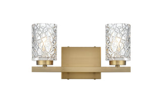 Elegant Lighting - LD7026W14SG - Two Light Wall Sconce - Cassie - Satin Gold and Clear