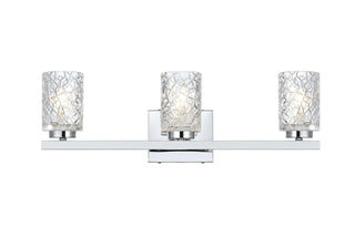 Elegant Lighting - LD7027W24C - Three Light Wall Sconce - Cassie - Chrome and Clear