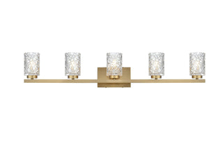 Elegant Lighting - LD7029W41SG - Five Light Wall Sconce - Cassie - Satin Gold and Clear