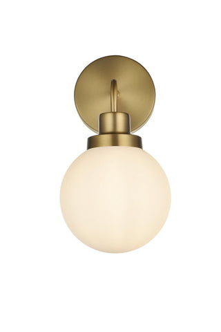 Elegant Lighting - LD7030W8SG - One Light Wall Sconce - Hanson - Satin Gold and Opal White