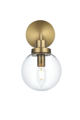 Elegant Lighting - LD7031W8SG - One Light Wall Sconce - Hanson - Satin Gold and Clear