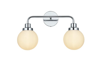 Elegant Lighting - LD7032W19C - Two Light Wall Sconce - Hanson - Chrome and Opal White