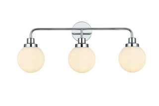 Elegant Lighting - LD7034W28C - Three Light Wall Sconce - Hanson - Chrome and Opal White