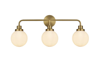 Elegant Lighting - LD7034W28SG - Three Light Wall Sconce - Hanson - Satin Gold and Opal White