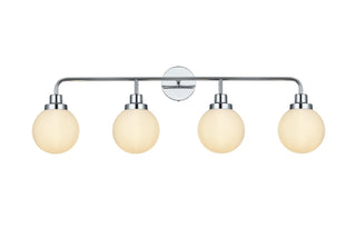 Elegant Lighting - LD7036W38C - Four Light Wall Sconce - Hanson - Chrome and Opal White